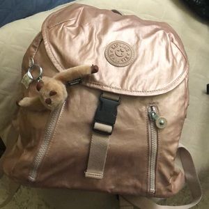 Kipling Bag Rose Gold Back Bag Back Pack